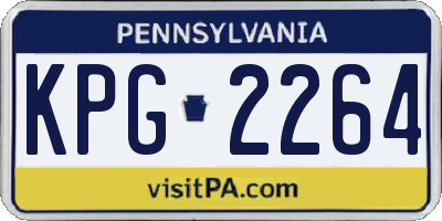 PA license plate KPG2264
