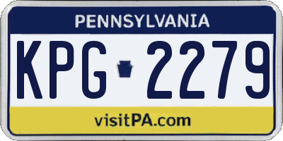 PA license plate KPG2279