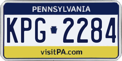 PA license plate KPG2284