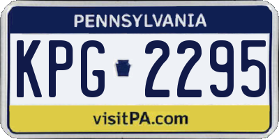 PA license plate KPG2295