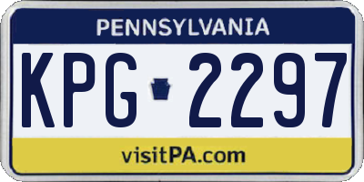 PA license plate KPG2297