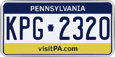 PA license plate KPG2320