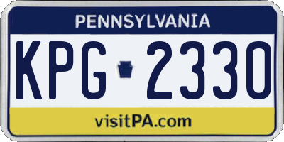 PA license plate KPG2330