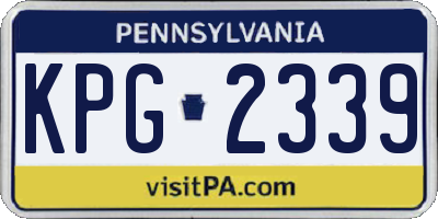 PA license plate KPG2339