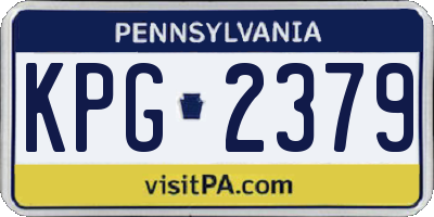 PA license plate KPG2379