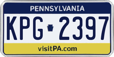 PA license plate KPG2397