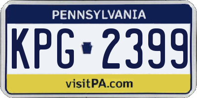 PA license plate KPG2399