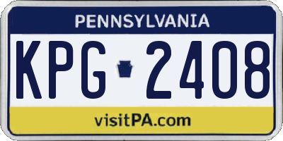 PA license plate KPG2408