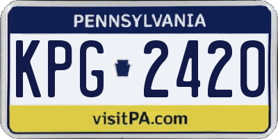 PA license plate KPG2420