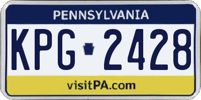 PA license plate KPG2428