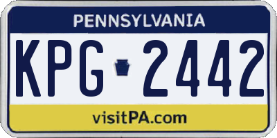 PA license plate KPG2442
