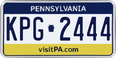 PA license plate KPG2444