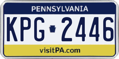 PA license plate KPG2446