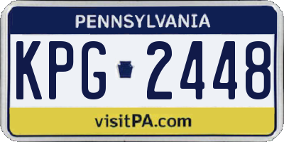 PA license plate KPG2448