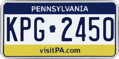 PA license plate KPG2450