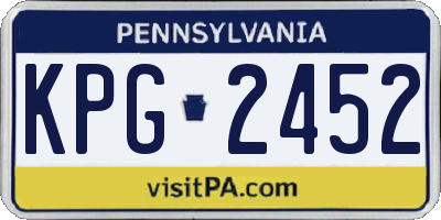 PA license plate KPG2452