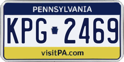 PA license plate KPG2469