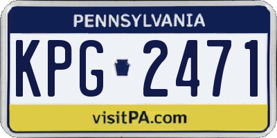 PA license plate KPG2471