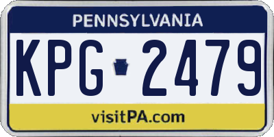 PA license plate KPG2479