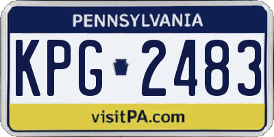 PA license plate KPG2483