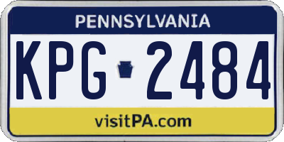 PA license plate KPG2484
