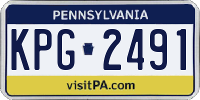 PA license plate KPG2491