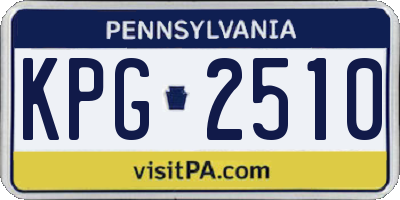 PA license plate KPG2510