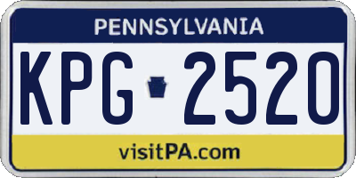 PA license plate KPG2520