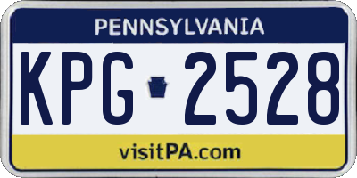 PA license plate KPG2528