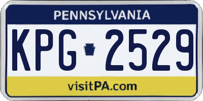 PA license plate KPG2529
