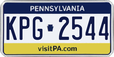 PA license plate KPG2544