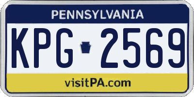PA license plate KPG2569