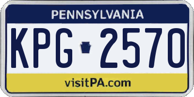 PA license plate KPG2570