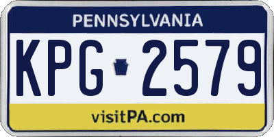 PA license plate KPG2579