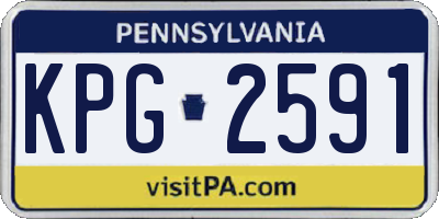 PA license plate KPG2591