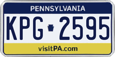 PA license plate KPG2595