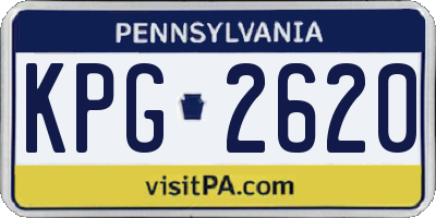 PA license plate KPG2620