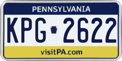 PA license plate KPG2622