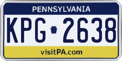 PA license plate KPG2638