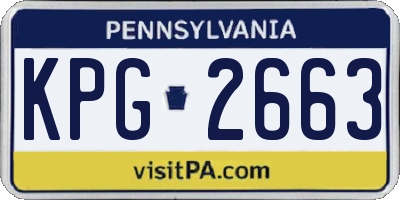 PA license plate KPG2663