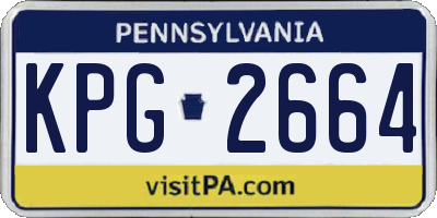 PA license plate KPG2664
