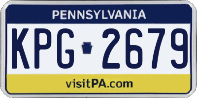 PA license plate KPG2679