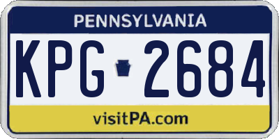 PA license plate KPG2684
