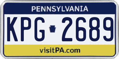 PA license plate KPG2689