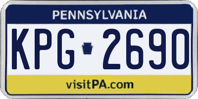 PA license plate KPG2690