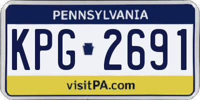 PA license plate KPG2691