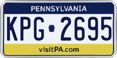 PA license plate KPG2695