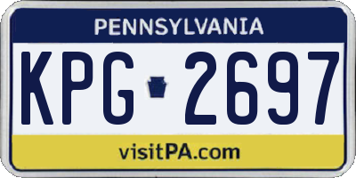 PA license plate KPG2697