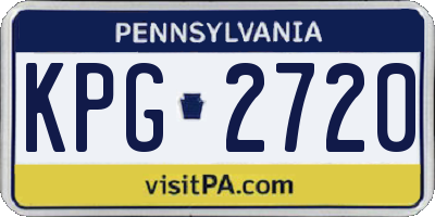 PA license plate KPG2720