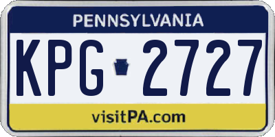 PA license plate KPG2727